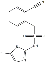 1-(2-cyanophenyl)-N-(5-methyl-1,3-thiazol-2-yl)methanesulfonamide Struktur