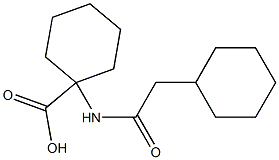 1-(2-cyclohexylacetamido)cyclohexane-1-carboxylic acid Struktur