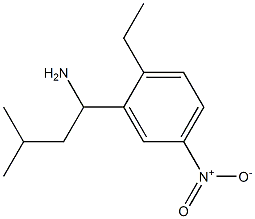 1-(2-ethyl-5-nitrophenyl)-3-methylbutan-1-amine Struktur