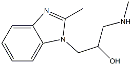 1-(2-methyl-1H-1,3-benzodiazol-1-yl)-3-(methylamino)propan-2-ol Struktur