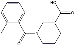 1-(2-methylbenzoyl)piperidine-3-carboxylic acid Struktur