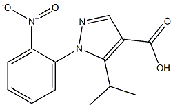 1-(2-nitrophenyl)-5-(propan-2-yl)-1H-pyrazole-4-carboxylic acid Struktur