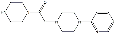 1-(2-oxo-2-piperazin-1-ylethyl)-4-pyridin-2-ylpiperazine Struktur