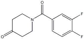 1-(3,4-difluorobenzoyl)piperidin-4-one Struktur