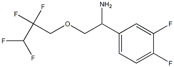 1-(3,4-difluorophenyl)-2-(2,2,3,3-tetrafluoropropoxy)ethan-1-amine Struktur