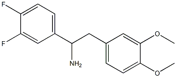 1-(3,4-difluorophenyl)-2-(3,4-dimethoxyphenyl)ethan-1-amine Struktur