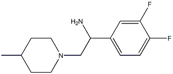 1-(3,4-difluorophenyl)-2-(4-methylpiperidin-1-yl)ethanamine Struktur