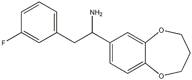 1-(3,4-dihydro-2H-1,5-benzodioxepin-7-yl)-2-(3-fluorophenyl)ethan-1-amine Struktur