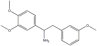 1-(3,4-dimethoxyphenyl)-2-(3-methoxyphenyl)ethanamine Struktur