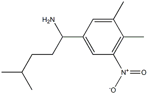 1-(3,4-dimethyl-5-nitrophenyl)-4-methylpentan-1-amine Struktur