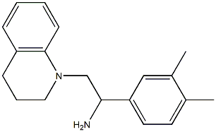 1-(3,4-dimethylphenyl)-2-(1,2,3,4-tetrahydroquinolin-1-yl)ethan-1-amine Struktur