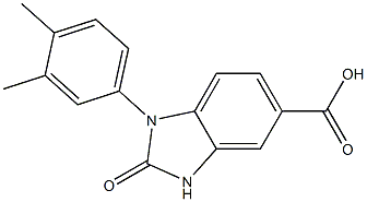 1-(3,4-dimethylphenyl)-2-oxo-2,3-dihydro-1H-1,3-benzodiazole-5-carboxylic acid Struktur