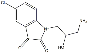 1-(3-amino-2-hydroxypropyl)-5-chloro-2,3-dihydro-1H-indole-2,3-dione Struktur