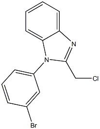 1-(3-bromophenyl)-2-(chloromethyl)-1H-1,3-benzodiazole Struktur