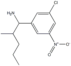 1-(3-chloro-5-nitrophenyl)-2-methylpentan-1-amine Struktur