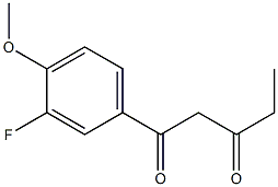 1-(3-fluoro-4-methoxyphenyl)pentane-1,3-dione Struktur