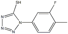 1-(3-fluoro-4-methylphenyl)-1H-1,2,3,4-tetrazole-5-thiol Struktur