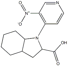 1-(3-nitropyridin-4-yl)-octahydro-1H-indole-2-carboxylic acid Struktur