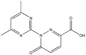 1-(4,6-dimethylpyrimidin-2-yl)-6-oxo-1,6-dihydropyridazine-3-carboxylic acid Struktur