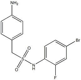 1-(4-aminophenyl)-N-(4-bromo-2-fluorophenyl)methanesulfonamide Struktur