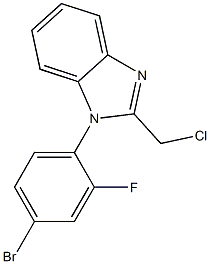 1-(4-bromo-2-fluorophenyl)-2-(chloromethyl)-1H-1,3-benzodiazole Struktur