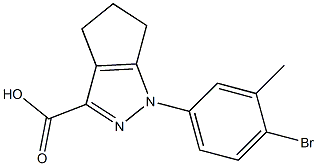 1-(4-bromo-3-methylphenyl)-1,4,5,6-tetrahydrocyclopenta[c]pyrazole-3-carboxylic acid Struktur