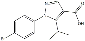 1-(4-bromophenyl)-5-(propan-2-yl)-1H-pyrazole-4-carboxylic acid Struktur