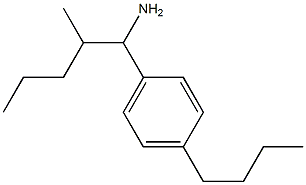 1-(4-butylphenyl)-2-methylpentan-1-amine Struktur