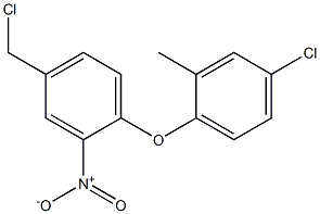 1-(4-chloro-2-methylphenoxy)-4-(chloromethyl)-2-nitrobenzene Struktur