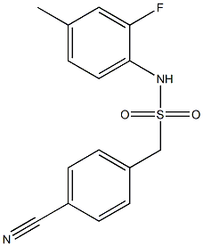 1-(4-cyanophenyl)-N-(2-fluoro-4-methylphenyl)methanesulfonamide Struktur