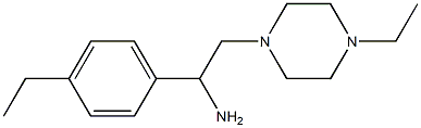 1-(4-ethylphenyl)-2-(4-ethylpiperazin-1-yl)ethan-1-amine Struktur