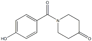 1-(4-hydroxybenzoyl)piperidin-4-one Struktur