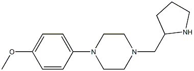 1-(4-methoxyphenyl)-4-(pyrrolidin-2-ylmethyl)piperazine Struktur