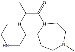 1-(4-methyl-1,4-diazepan-1-yl)-2-(piperazin-1-yl)propan-1-one Struktur