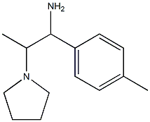 1-(4-methylphenyl)-2-pyrrolidin-1-ylpropan-1-amine Struktur