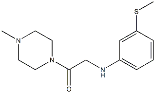 1-(4-methylpiperazin-1-yl)-2-{[3-(methylsulfanyl)phenyl]amino}ethan-1-one Struktur