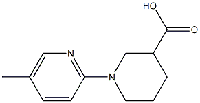 1-(5-methylpyridin-2-yl)piperidine-3-carboxylic acid Struktur