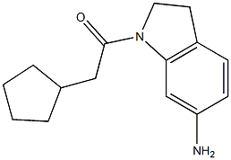 1-(6-amino-2,3-dihydro-1H-indol-1-yl)-2-cyclopentylethan-1-one Struktur