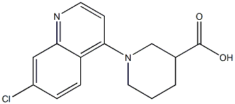 1-(7-chloroquinolin-4-yl)piperidine-3-carboxylic acid Struktur