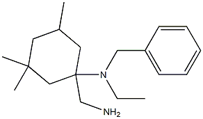 1-(aminomethyl)-N-benzyl-N-ethyl-3,3,5-trimethylcyclohexan-1-amine Struktur