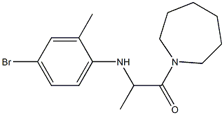 1-(azepan-1-yl)-2-[(4-bromo-2-methylphenyl)amino]propan-1-one Struktur