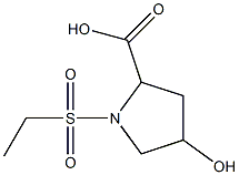 1-(ethylsulfonyl)-4-hydroxypyrrolidine-2-carboxylic acid Struktur