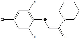 1-(piperidin-1-yl)-2-[(2,4,6-trichlorophenyl)amino]ethan-1-one Struktur