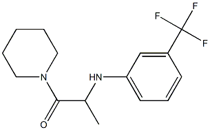 1-(piperidin-1-yl)-2-{[3-(trifluoromethyl)phenyl]amino}propan-1-one Struktur