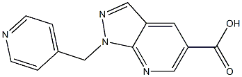 1-(pyridin-4-ylmethyl)-1H-pyrazolo[3,4-b]pyridine-5-carboxylic acid Struktur