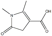 1,2-dimethyl-5-oxo-4,5-dihydro-1H-pyrrole-3-carboxylic acid Struktur