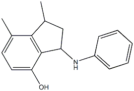 1,7-dimethyl-3-(phenylamino)-2,3-dihydro-1H-inden-4-ol Struktur