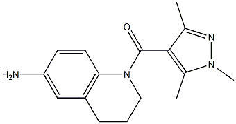 1-[(1,3,5-trimethyl-1H-pyrazol-4-yl)carbonyl]-1,2,3,4-tetrahydroquinolin-6-amine Struktur