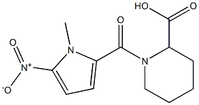 1-[(1-methyl-5-nitro-1H-pyrrol-2-yl)carbonyl]piperidine-2-carboxylic acid Struktur