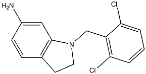 1-[(2,6-dichlorophenyl)methyl]-2,3-dihydro-1H-indol-6-amine Struktur